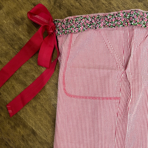 Victoria’s Secret Pink Rare Vintage Flower Pin Stripe PINK Logo Sleep Pant M NWT - Picture 6 of 10